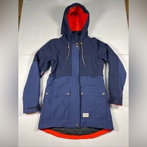 HOLDEN Womens Shelter Jacket Hooded Parka Ski Snowboard Insulated Blue Size M